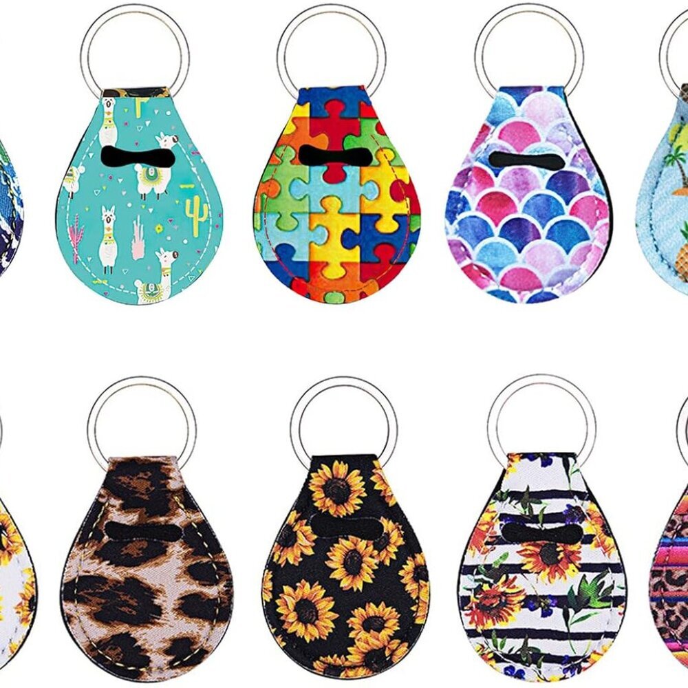 10 Pcs Coin Holder Keychain Keyring Universal AA Medallion Keychains for Women